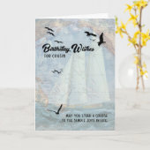 Cousins Geburtstag Vintages Segelboot Karte (Gelbe Blume)