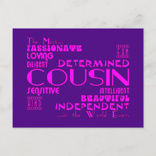 Cousins Geburtstagsparty & Weihnachten : Qualität Postkarte