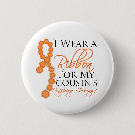 Cousins Inspirierend Mut - Leukämie Button (Vorderseite)