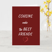 **COUSINS** MACHEN DEN "BESTEN FREUNDEN" GEBURTSTA KARTE (Gelbe Blume)