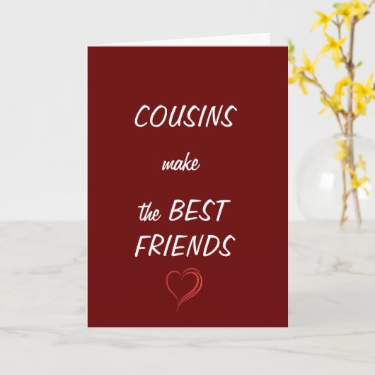 **COUSINS** MACHEN DEN "BESTEN FREUNDEN" GEBURTSTA KARTE (Gelbe Blume)