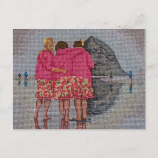 Cousins Needlepoint Postkarte (Vorderseite)