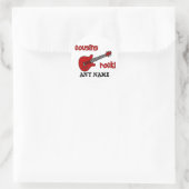 Cousins Rock mit Red Guitar Runder Aufkleber (Tasche)