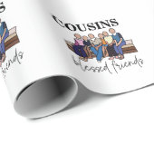 Cousins Selige Freunde Wiedersehen Geschenkpapier (Rolleneckpunkt)
