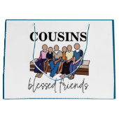 Cousins Selige Freunde Wiedersehen Große Geschenktüte (Vorderseite)
