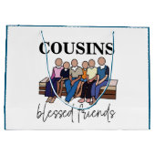 Cousins Selige Freunde Wiedersehen Große Geschenktüte (Rückseite)