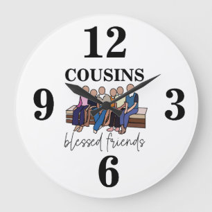 Cousins Selige Freunde Wiedersehen Große Wanduhr