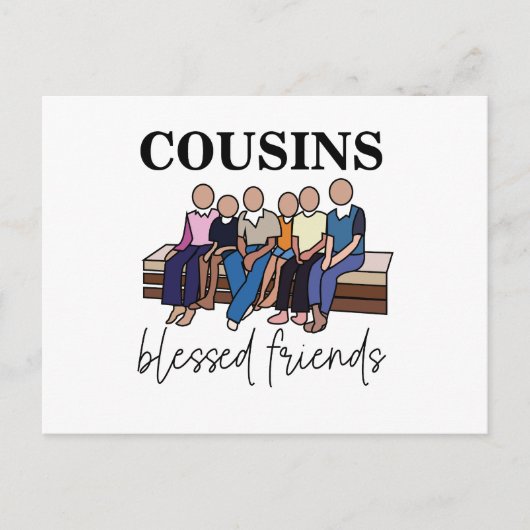 Cousins Selige Freunde Wiedersehen Postkarte (Vorderseite)