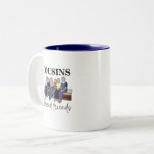 Cousins Selige Freunde Wiedersehen Zweifarbige Tasse (Vorderseite Links)