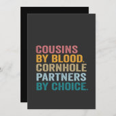 Cousins von Blutkornloch-Partnern nach Wahl lustig Einladung (Vorne/Hinten)