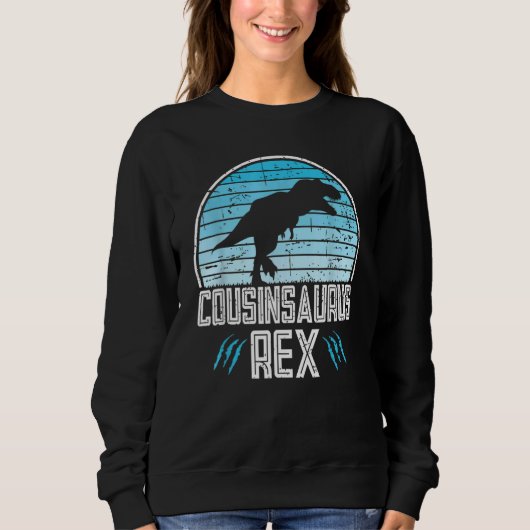 Cousinsaurus Rex Cousin Dinosaur Matching Family Sweatshirt (Vorderseite)