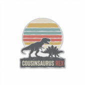 Cousinsaurus Rex Funny Dinosaur Vintage Shirt Desi Aufkleber (Vorderseite)