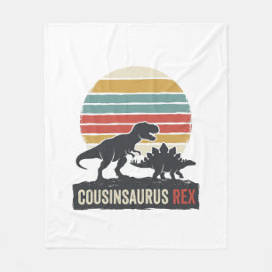 Cousinsaurus Rex Lustiges Dinosaurier Vintage-Shir Fleecedecke