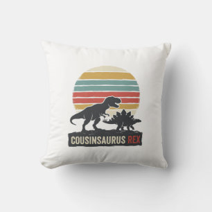 Cousinsaurus Rex Lustiges Dinosaurier Vintage-Shir Kissen