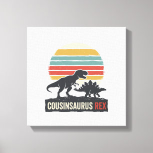 Cousinsaurus Rex Lustiges Dinosaurier Vintage-Shir Leinwanddruck