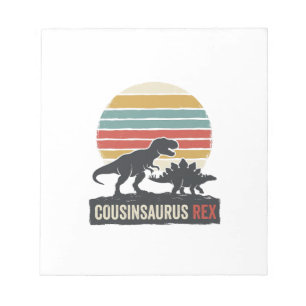 Cousinsaurus Rex Lustiges Dinosaurier Vintage-Shir Notizblock