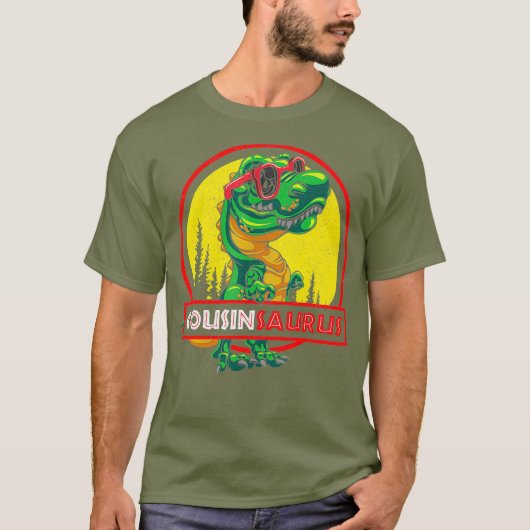 Cousinsaurus Shirt T rex Counsin Saurus Dinosaurie (Vorderseite)