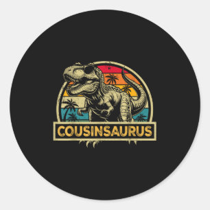 Cousinsaurus T Rex Dinosaur Cousin Saurus Familie Runder Aufkleber