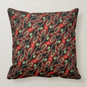 Coussin carré Jimette Entwurfs-Rouge vert und noi Kissen