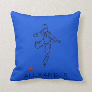 Coussin carré TAEKWONDO DWICHAGI back kick 02 Kissen