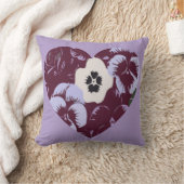 Coussin décoratif Cœur de Violettes Kissen (Decke)