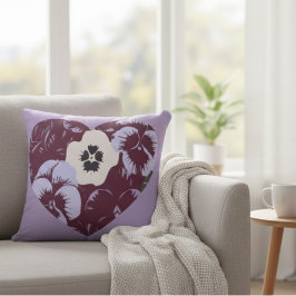Coussin décoratif Cœur de Violettes Kissen