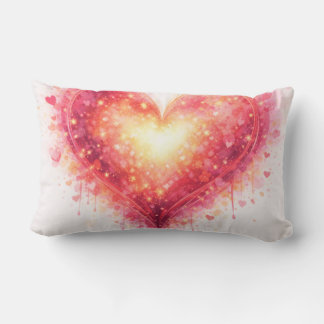 Coussin décoratif cœur lumineux artistique lendenkissen
