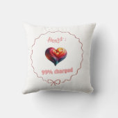 Coussin décoratif -  Heart 99% Charged Kissen (Rückseite)