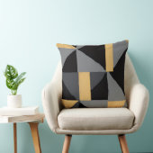 Coussin Géométrie Noir et Or | Style Artisanal Kissen (Stuhl )