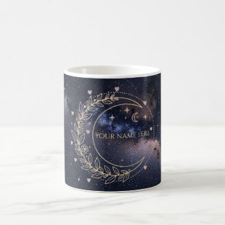 Coussin Personnalisé Lune Mystique et Ciel Étoilé  Kaffeetasse