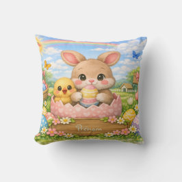 Coussin Personnalisé Prénom – Lapin et Poussin de  Kissen