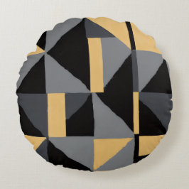 Coussins rond Géométrie Moderne Artisanal Rundes Kissen