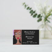 "Couture" American Diva Business Cards Visitenkarte (Stehend Vorderseite)