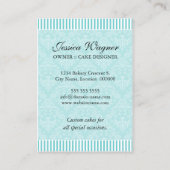 Couture backt Bäckerei-Aqua zusammen Visitenkarte (Rückseite)