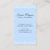 Couture backt Bäckerei-Blau zusammen Visitenkarte (Rückseite)