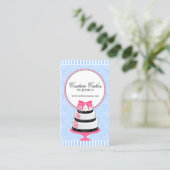 Couture backt Bäckerei-Blau zusammen Visitenkarte (Stehend Vorderseite)