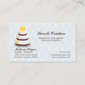 Couture backt Bäckerei-Gewohnheit zusammen Visitenkarte (Rückseite)
