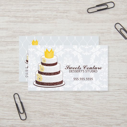 Couture backt Bäckerei-Gewohnheit zusammen Visitenkarte (Vorderseite/Rückseite Beispiel)