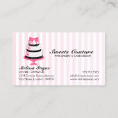 Couture backt Bäckerei-Gewohnheit zusammen Visitenkarte (Rückseite)