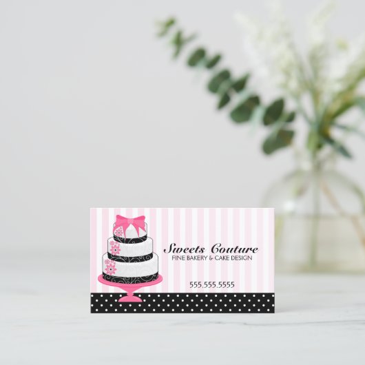Couture backt Bäckerei-Gewohnheit zusammen Visitenkarte (Stehend Vorderseite)
