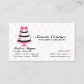Couture backt Bäckerei-Gewohnheit zusammen Visitenkarte (Rückseite)