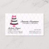 Couture backt Bäckerei-Gewohnheit zusammen Visitenkarte (Rückseite)