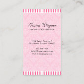 Couture backt Bäckerei-Rosa zusammen Visitenkarte (Rückseite)