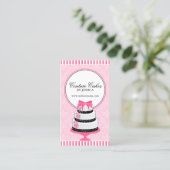 Couture backt Bäckerei-Rosa zusammen Visitenkarte (Stehend Vorderseite)