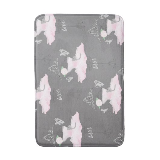 Couture Ballerina Girls Whimsical Chic Badematte (Vorderseite Vertikal)