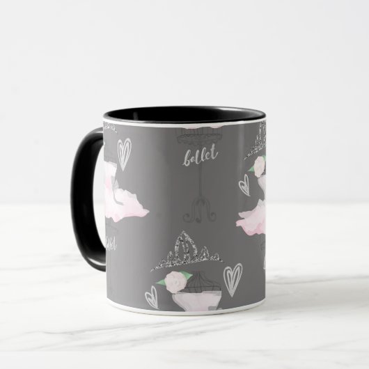 Couture Ballerina Girls Whimsical Chic Tasse (Vorderseite Links)