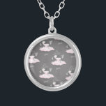 Couture Ballerina Girls Whimsical Chic Versilberte Kette<br><div class="desc">Ausschnitt</div>