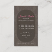 COUTURE BUSINESS CARD: Couture blüht 1BP Visitenkarte (Rückseite)