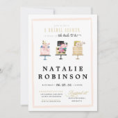 Couture Cake Bridal Dusche Einladung - Gold (Vorderseite)