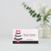 Couture Cakes Bakery Custom Visitenkarte (Stehend Vorderseite)